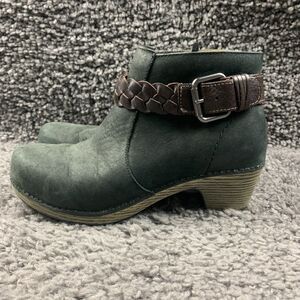 Dansko Boots Womens Tivoli Michelle Ankle Braided Black Nubuck US 5.5-6 EUR 36